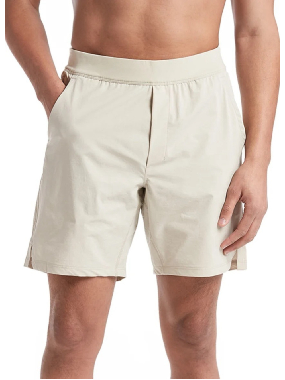 NWT Men’s Public Rec Flex Shorts Lined 7.5 Inseam 32 Sand Tan Gym Workout Active